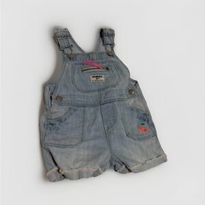 Vintage Y2K OshKosh B’gosh Denim Overall Romper – 9–12‎ Months